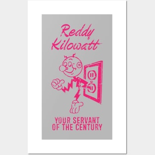 Reddy Kilowatt - Vintage Retrocolor Red Posters and Art